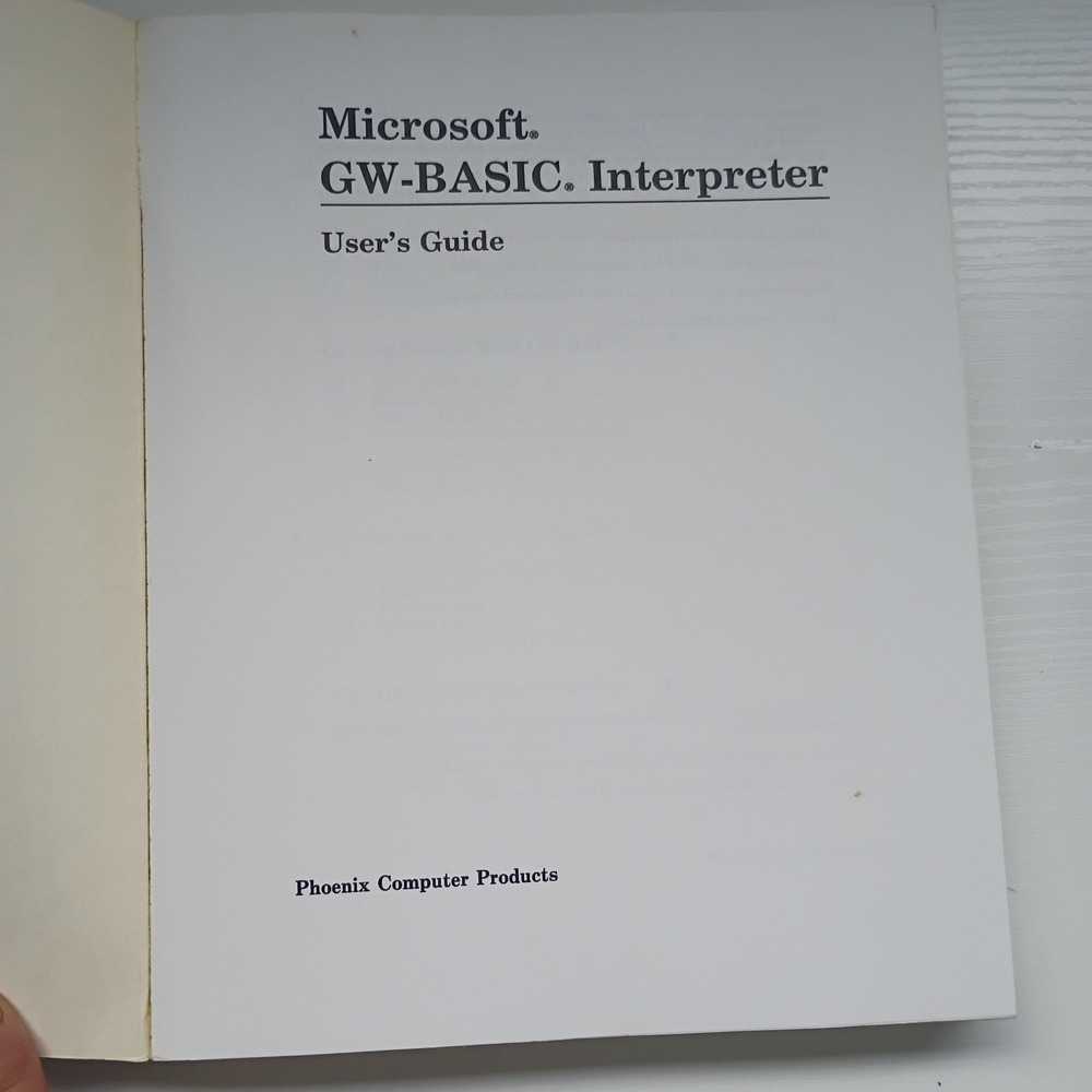 Phoenix MS-DOS and GW-BASIC User's Guide User's Reference Manuals - 1988 - Picture 12 of 13